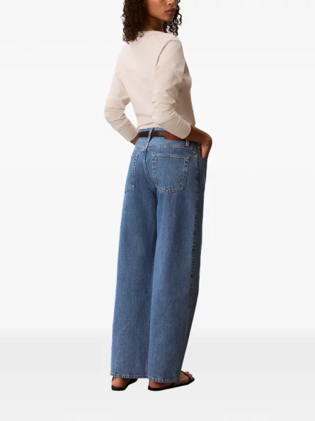 Blugi Calvin Klein cu 5 buzunare albastru