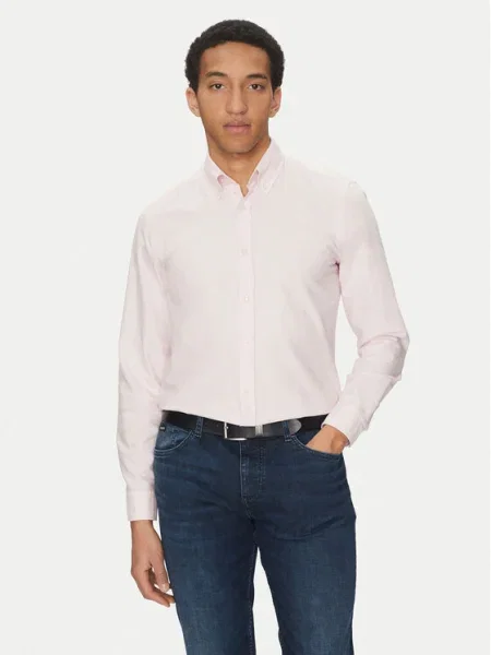 BOSS Cămașă Rickert roz