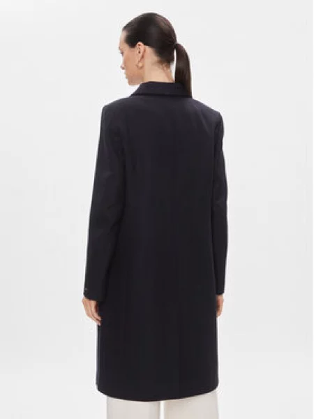 Tommy Hilfiger Vilnonis paltas Classic Light Wool Blend Coat Tamsiai mėlyna