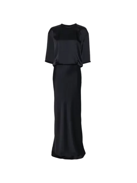 Rochie maxi Semicouture din satin negru