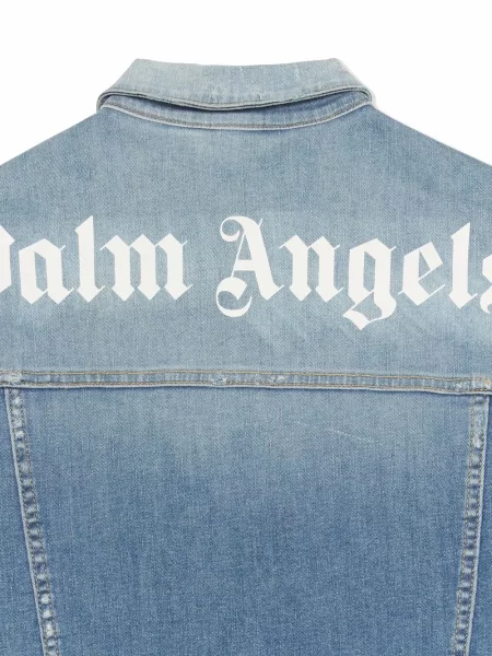 Kurtka jeansowa dziecięca Palm Angels niebieska