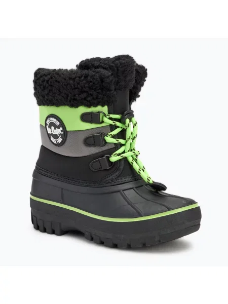 Детски ботуши за сняг Lee Cooper black / lime черно