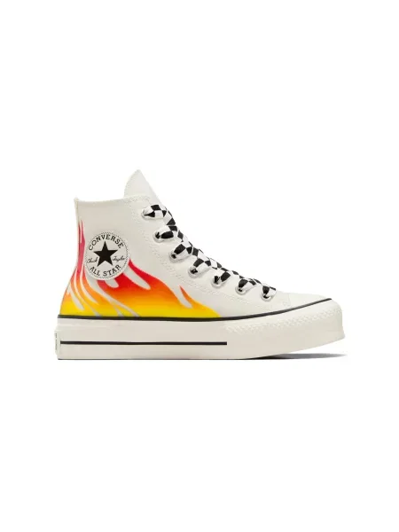 Converse Chuck Taylor All Star Lift Platform Flames Kobiety Buty sportowe Converse Size: biały