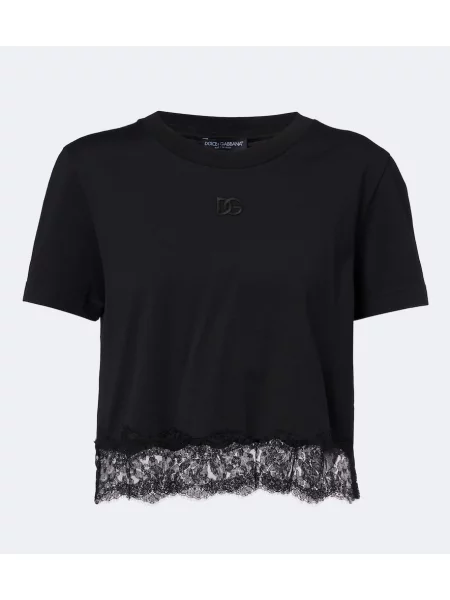 Tricou Dolce&gabbana din dantelă negru