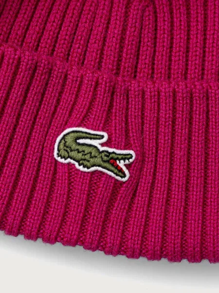 Lacoste căciulă lână roz
