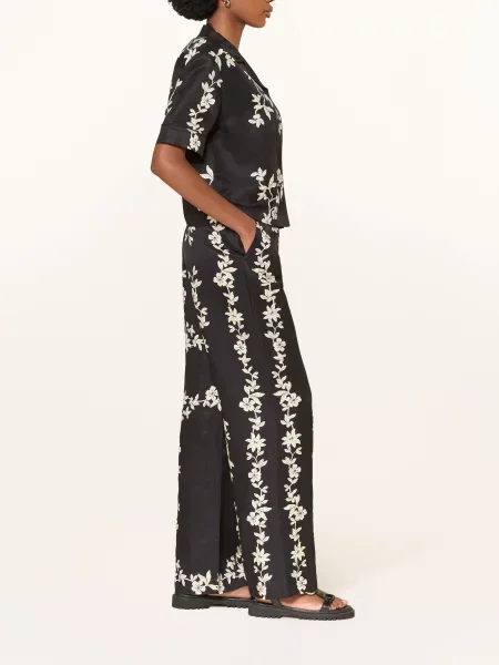 Claudie Pierlot Spodnie Z Materiału Typu Marlene schwarz czarne