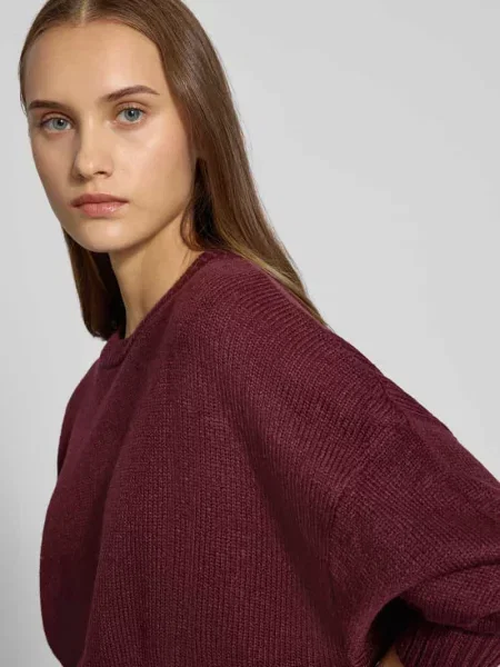 Sweter z dzianiny o kroju oversized z prążkowanymi wykończeniami Review