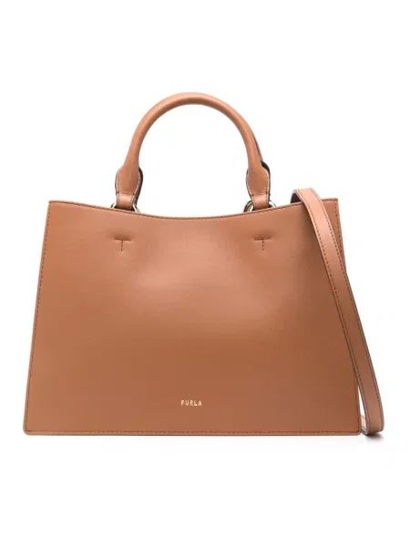 Shopperka Furla skórzana brązowa