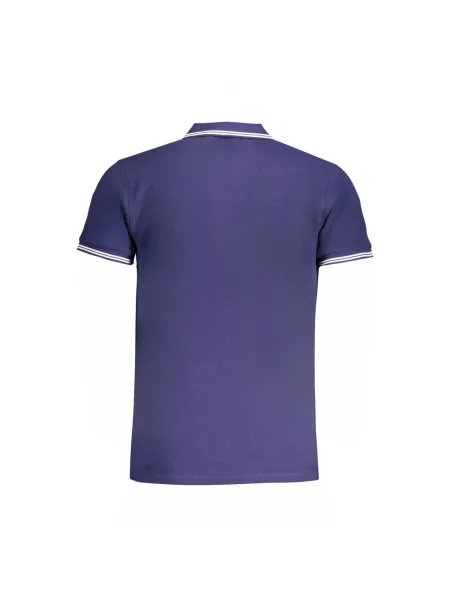 Krótka koszulka polo Cavalli Class niebieska