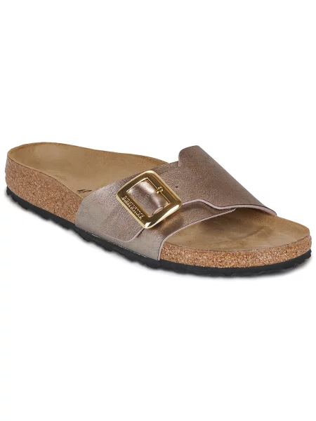 Birkenstock Șlapi Catalina CB BF | narrow fit cu adaos de piele maro
