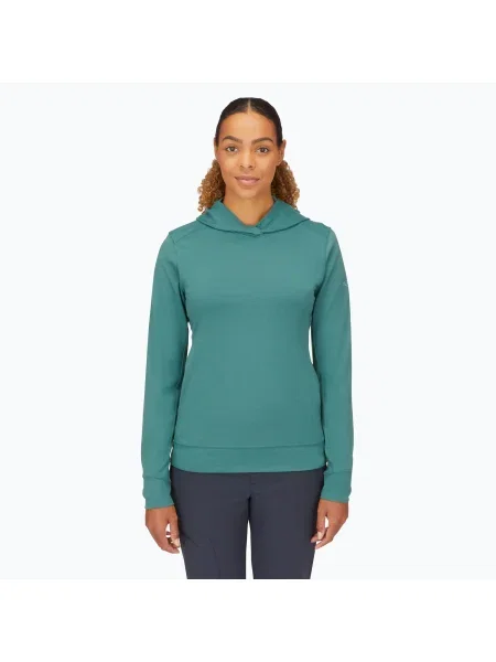 Női melegítőfelső Rab Centrum Hoody eucalyptus. Méret: 14 zöld