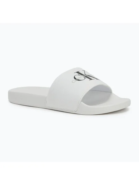 Papuci pentru bărbați Calvin Klein Slide Monogram Cv bright white/black alb