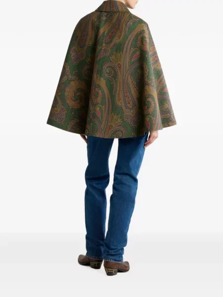 Geacă Etro cu model paisley verde
