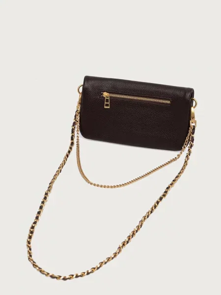 Zadig&Voltaire keresztpántos táska női bőr ROCK NANO GRAINED LEATHER barna