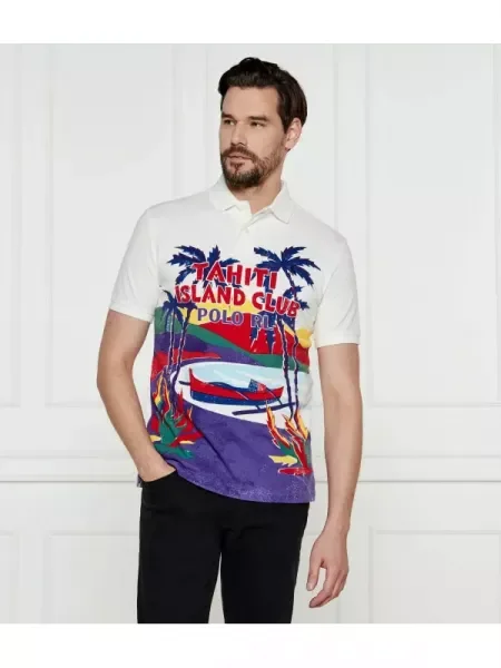 POLO RALPH LAUREN Tenisz póló | Custom slim fit fehér