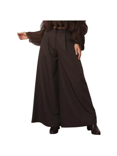 Hlače La Modeuse smeđa