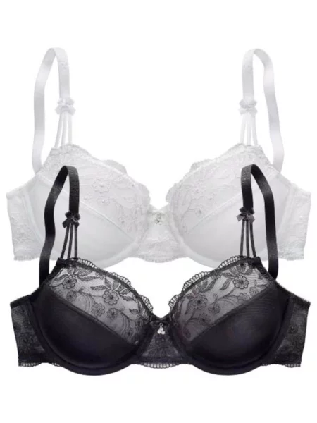 NUANCE Podprsenka černá bílá