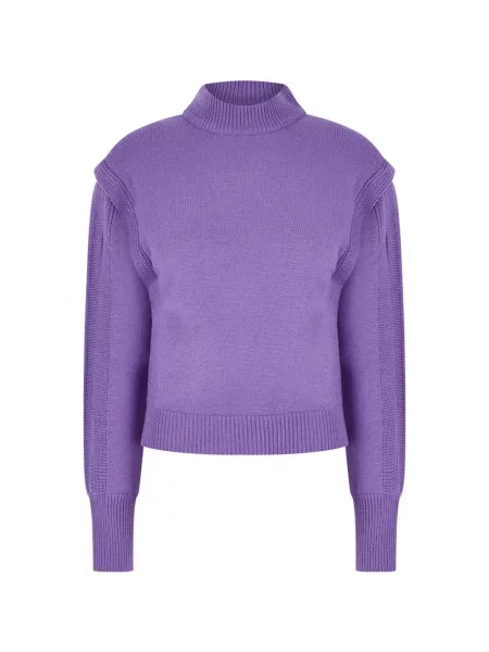 Pulover Alberta Ferretti cu volane violet
