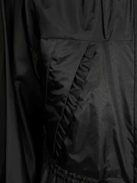 Scurt geacă parka Moncler din canvas negru