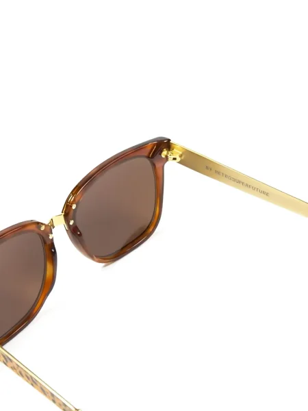 Ochelari de soare Retrosuperfuture cu imagine cu model leopard auriu