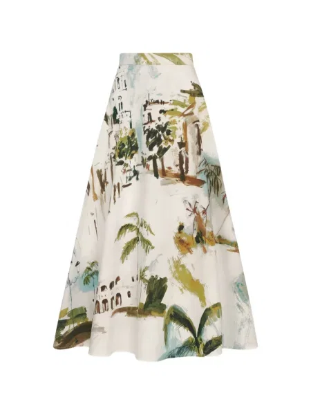 Fustă Oscar De La Renta din poplin