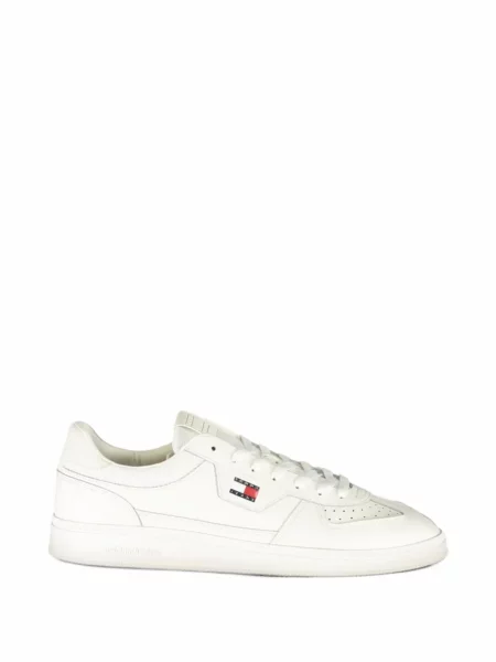 Sneakerși Tommy Hilfiger cu autograf alb
