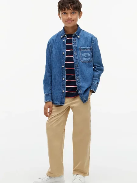 Tommy Hilfiger риза за деца от синьо