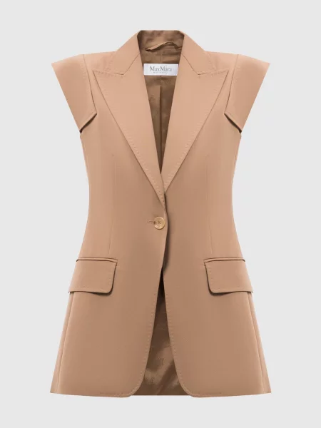 Жилет BERGAMO з вовни Max Mara коричневий