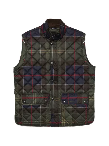 Vestă Barbour în carouri verde