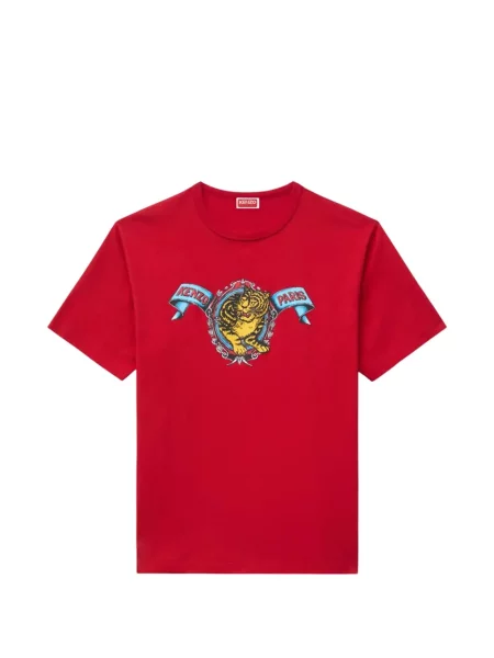 Tricou Kenzo cu dungi de tigru roșu