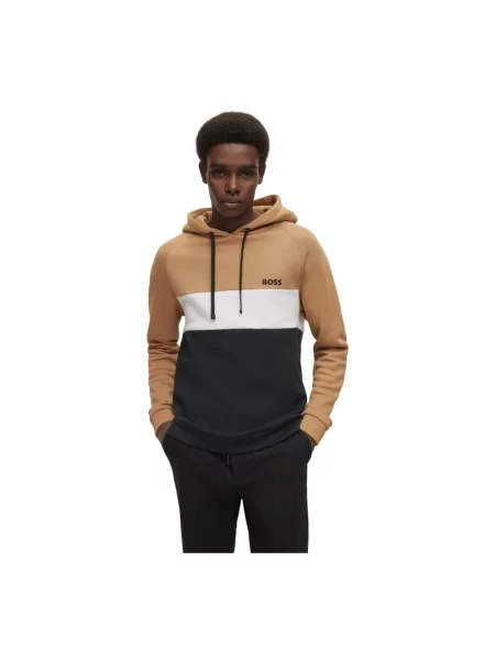 Bluza z kapturem Hugo Boss z kapturem beżowa