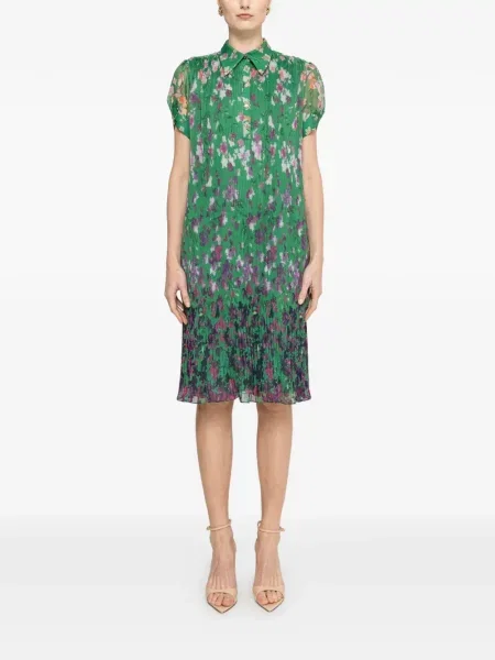 Rochie midi Nissa cu model floral cu imagine verde