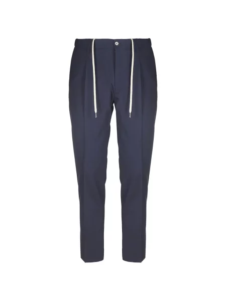 Plisované stahovací šňůrka kalhoty Be Able modré