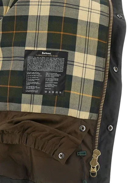 Gulerat jachetă cerată Barbour de catifea cord verde
