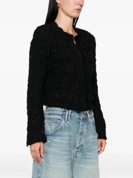 Geacă Iro din tweed negru