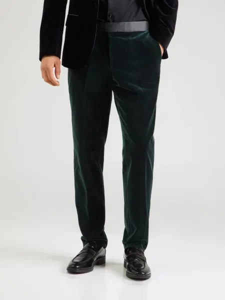 BOSS Hlače na rob Genius Tux temno zelena