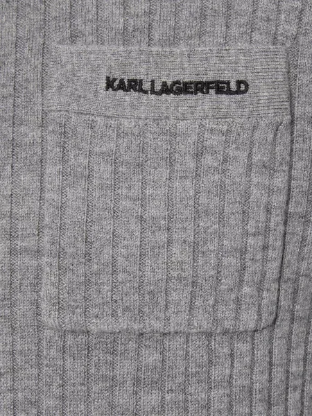 Шерстяной свитер Karl Lagerfeld серый