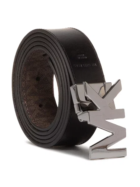 Michael Kors Curea / negru / argintiu maro