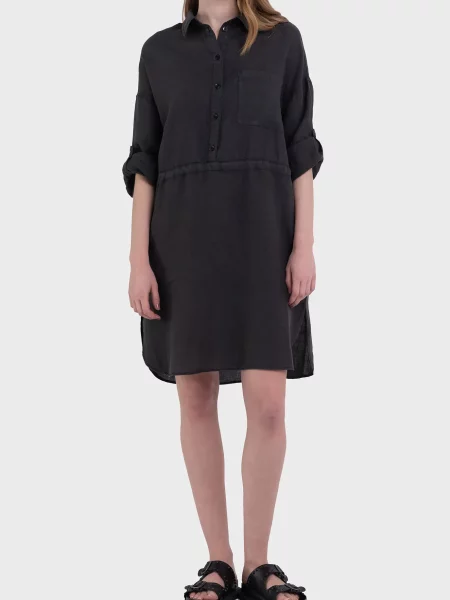 Льняное платье Replay черное