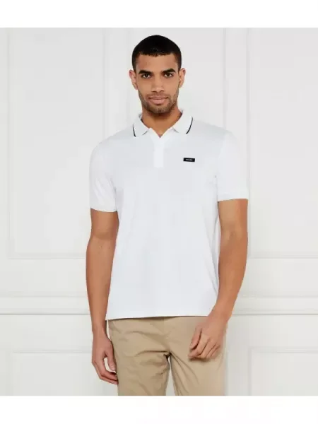 Calvin Klein Polo | stretch pique alb