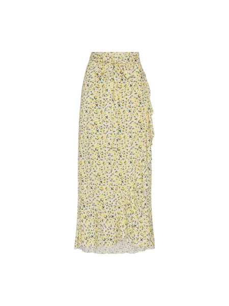 Długa spódnica American Dreams kopertowa żółta