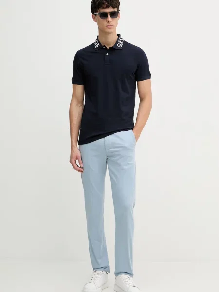 BOSS Orange chino hlače z elastanom Chino_slim modra