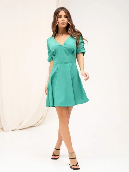 ISSA Plus Сукня міні без підкладки зелений