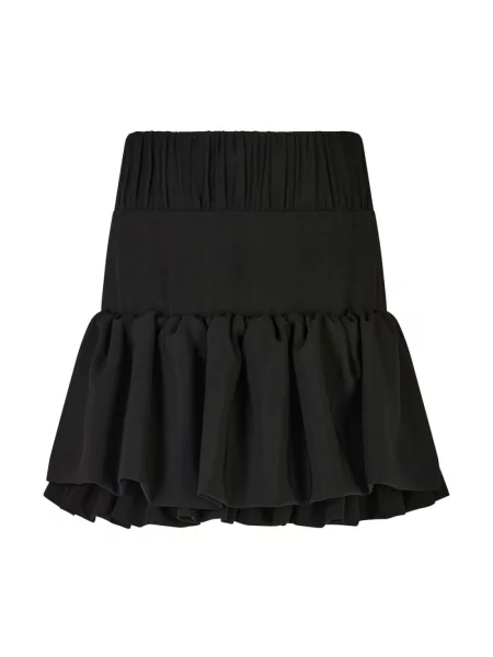 Mała mały spódnica mini Paco Rabanne z falbankami czarna