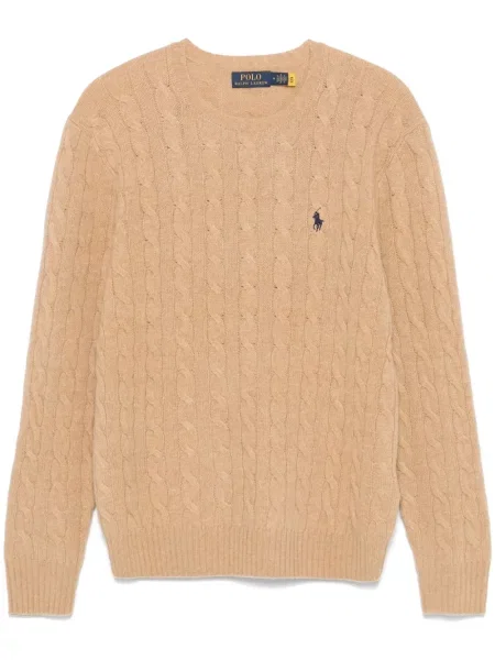 Pulover Polo Ralph Lauren cu broderie maro