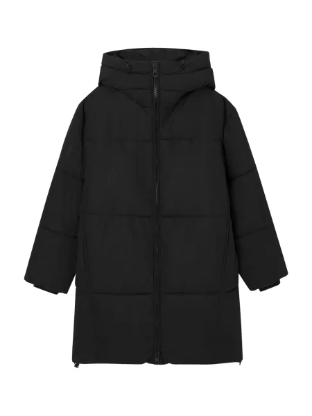 Pull&Bear Palton de primăvară-toamnă negru