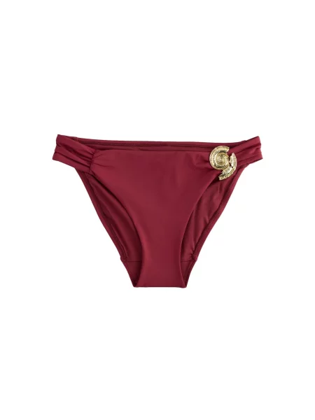 Next Slip costum de baie bordeaux roșu