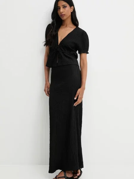 Komplet majica in krilo Answear.LAB črna