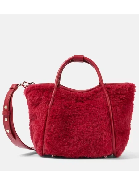 Mała torebka Max Mara teddy czerwona