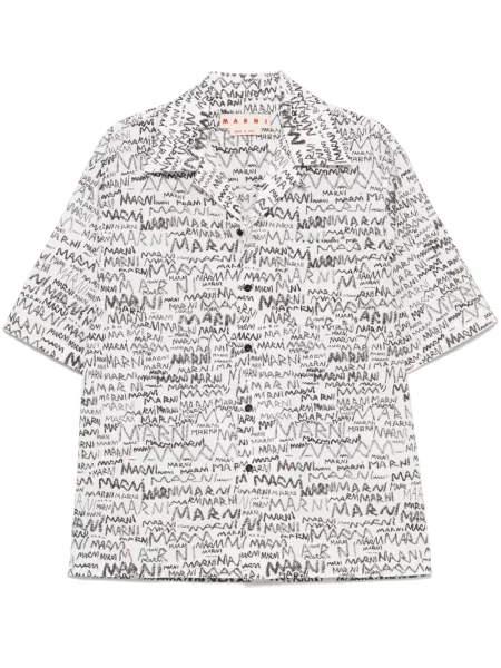 Pouzdro košile Marni s potiskem bílá